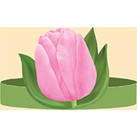 Карнавал ободок картон Тюльпан розовый