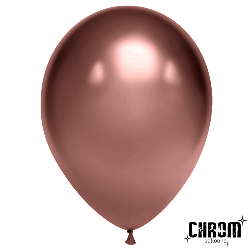 Воздушные шары с гелием и обработкой Chrome Хром трюфель 12"/30см