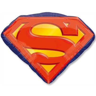 Шар фольга Фигура Супермен эмблема 66х50 см с гелием