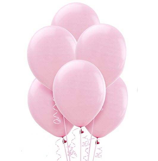 Облако из шаров 1 годик малышка Розовый 30 шаров