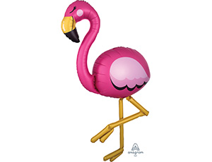 Ходячая фигура Фламинго 172см шар фольга с гелием