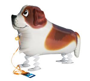 Ходячая фигура Собака Сенбернар 60см шар фольга с гелием