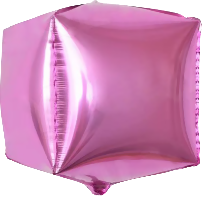 Шар F Куб Розовый 24''/61 см фольга
