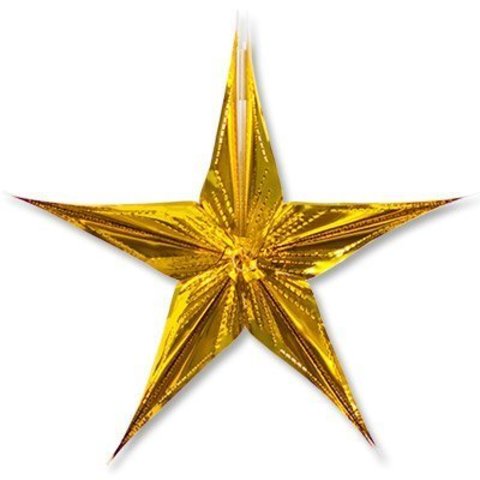 Фигура Звезда фольгирован золото 30см