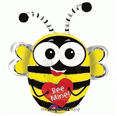 Фигура Пчела влюбленная 55х109 см шар фольга