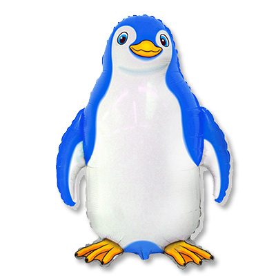 Фигура Пингвин счастливый синий 80х80см шар фольга