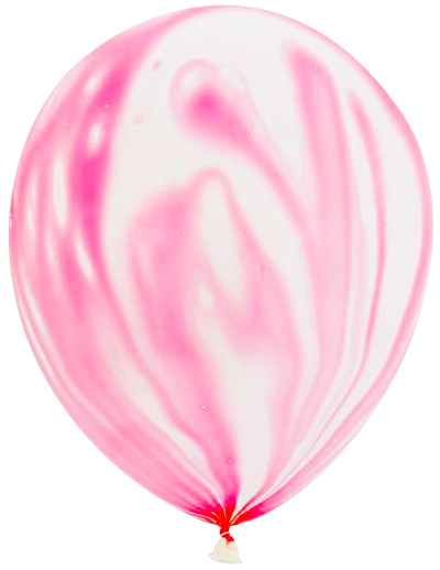 Воздушные шары с гелием и обработкой Мрамор Агат Pink Розовый 12"/30 см