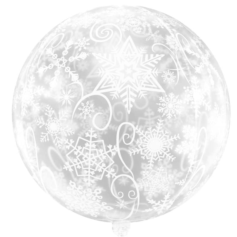 Фигура Сфера 3D Снежинки Прозрачный 22