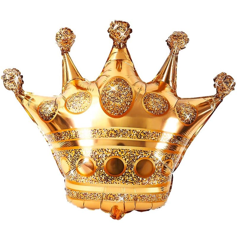 Фигура Золотая корона 34'/86 см шар фольга