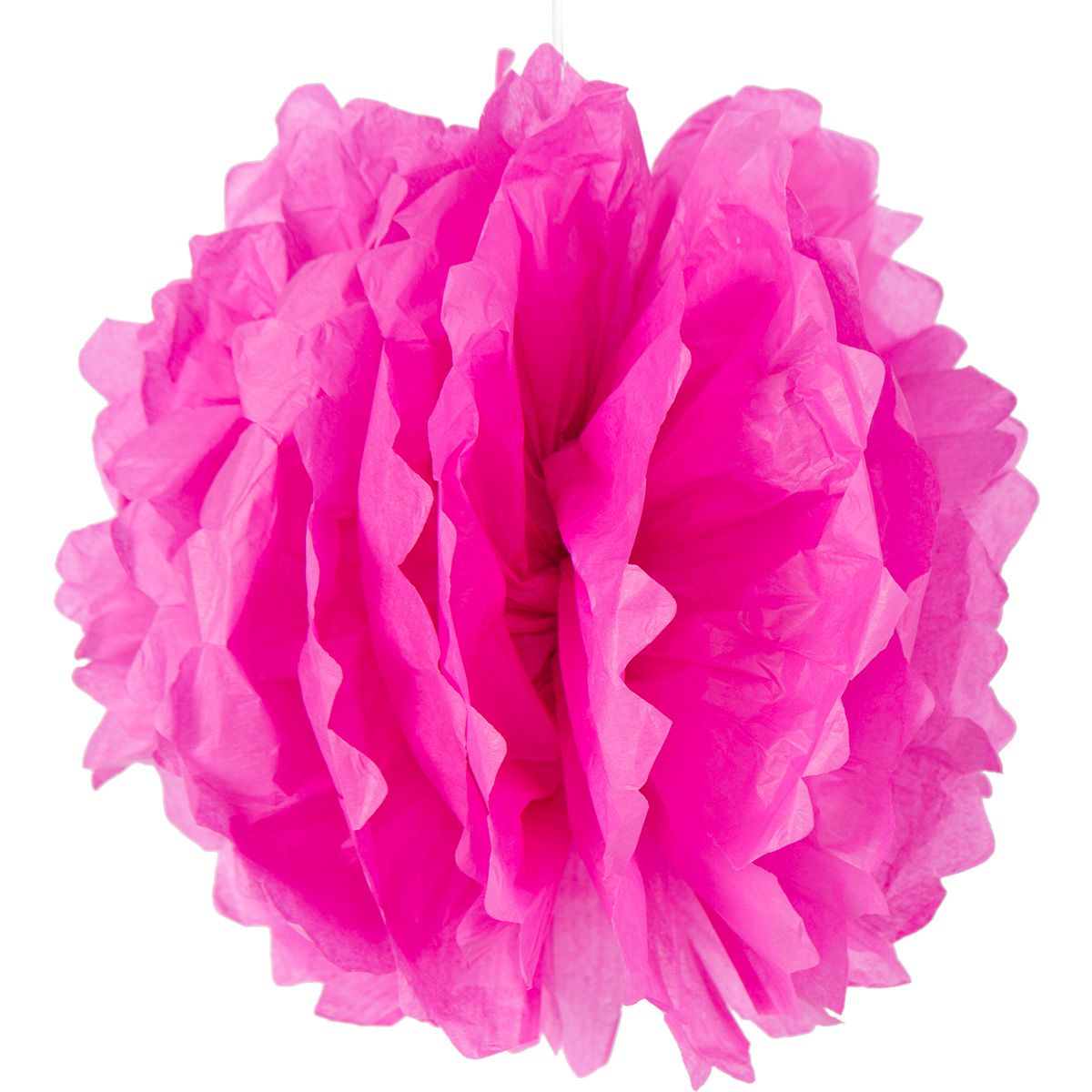 Бумажный помпон Ярко-розовый 40см