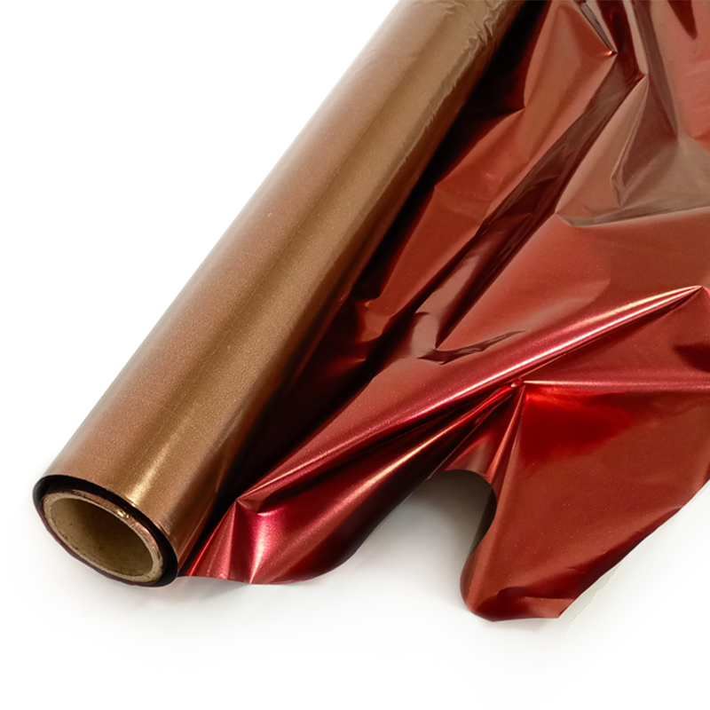 Полисилк металлизированный Шоколадный / Бордовый 1м х1м