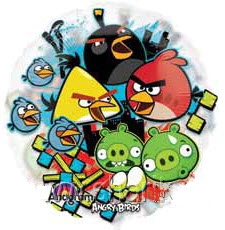 Джамбо Кристал Angry Birds 26"/66см шар фольга