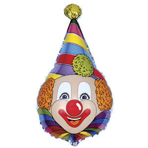Фигура Клоун в колпачке 72х45см шар фольга