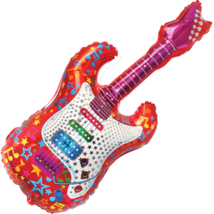 Фигура Гитара Красная 112х50см шар фольга