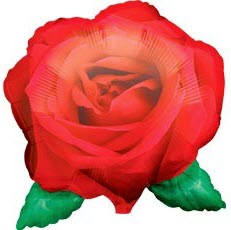 Фигура Роза красная 69х64см шар фольга