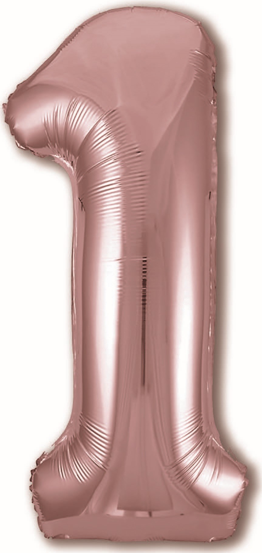 Шар фольга Цифра 1 Slim Розовое Золото 102 см с гелием