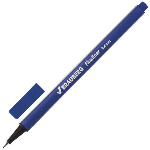 Ручка капиллярная (линер) B "Aero", СИНЯЯ, трехгранная, металлический наконечник, линия письм