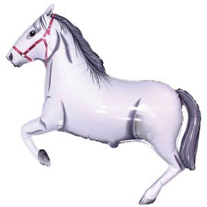 Фигура Лошадь белая 75х107см шар фольга