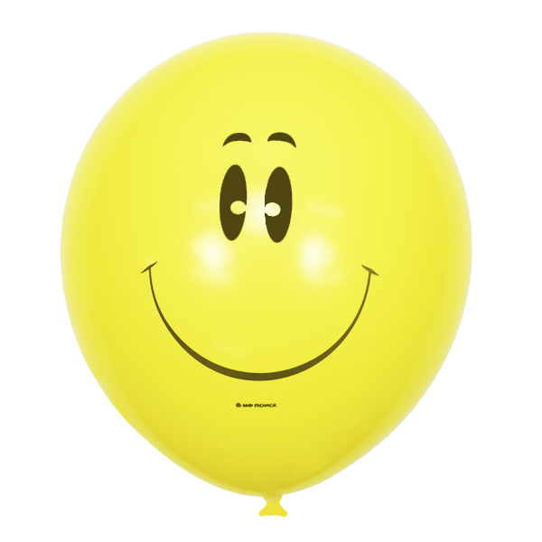Воздушные шары Смайл 1ст 30 см с гелием и обработкой Хай-флоат