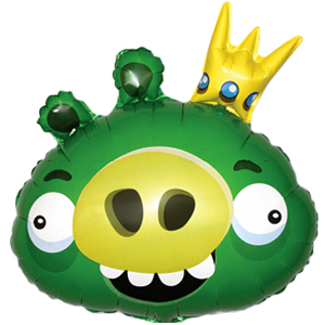 Фигура Angry Birds Король Свиней 63х63 см шар фольга