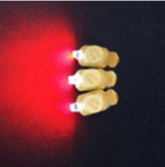 Светодиоды вкладыши 3D красные в защитном корпусе для воздушных шаров
