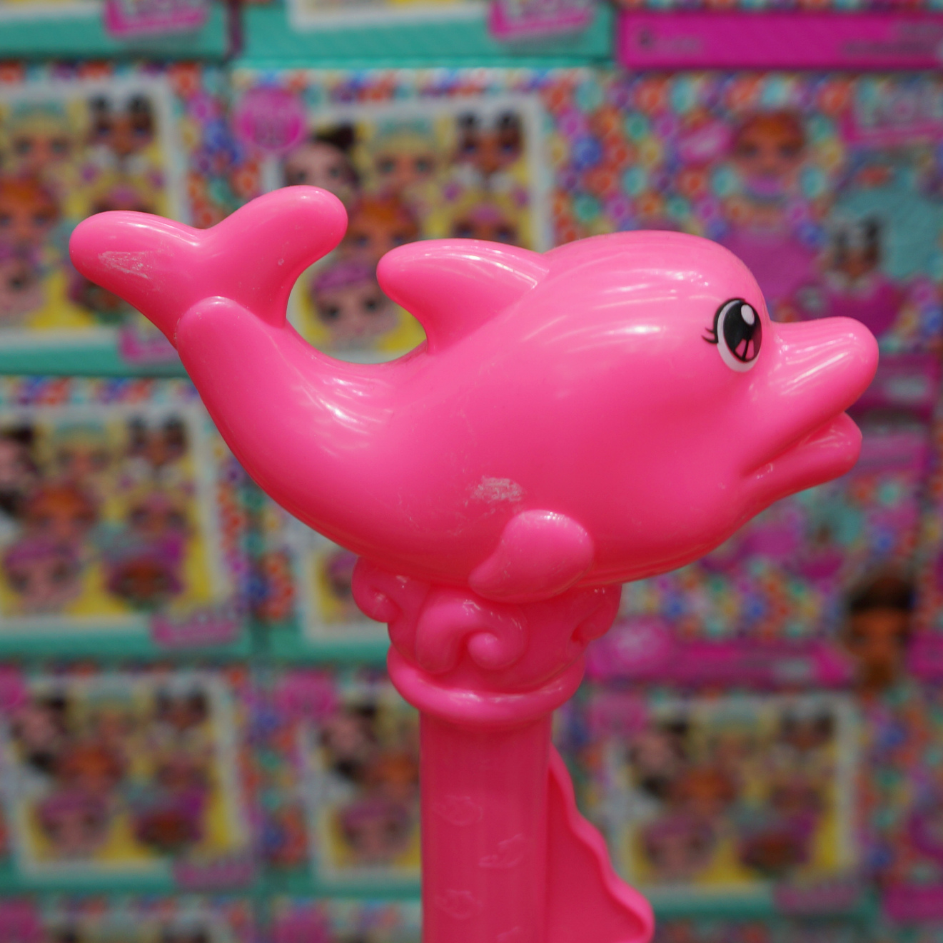 Гигантские мыльные пузыри Дельфинчик розовый шпага раздвижная 50 см микс