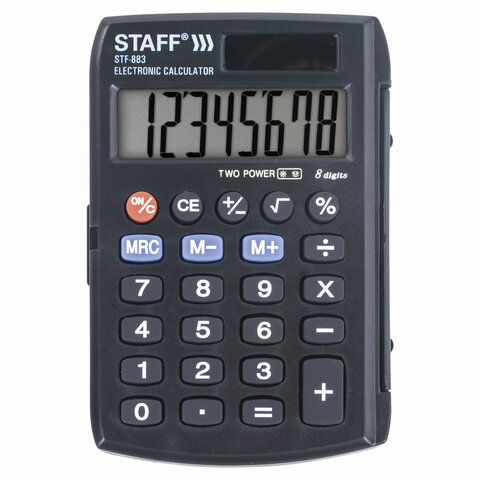 Калькулятор карманный S STF-883 (95х62мм), 8 разрядов, двойное питание