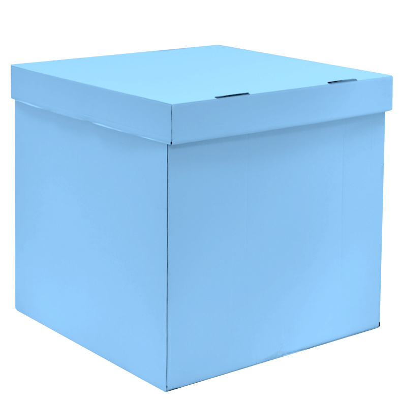 Коробка для воздушных шаров Голубая 60х60х60 см