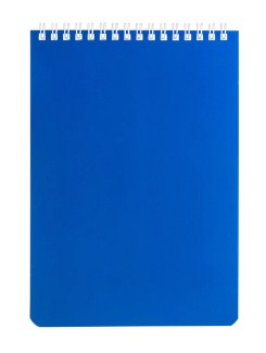 Блокнот А5 (146х205мм) 60л, гребень, перфорация на отрыв, лакированный, B Синий