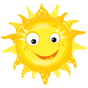 Фигура Солнышко 74х71см шар фольга