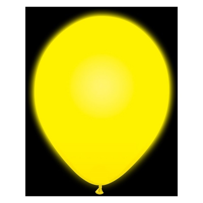 Воздушные шары с гелием и обработкой Светящиеся Пастель Yellow Желтый 001 12