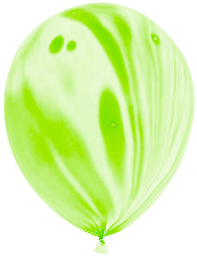 Воздушные шары с гелием и обработкой Мрамор Агат Green Зеленый 12"/30 см