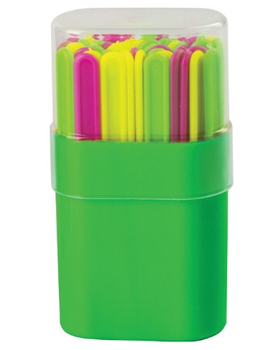 Счетные палочки П 30 штук, разноцветные в пластиковом пенале