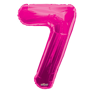 Цифра 7 Pink шар фольга