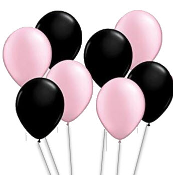 Облако из шаров decor Black+decor Pink 45 шаров