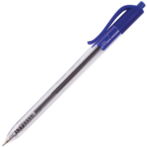 Ручка шариковая масляная автоматическая B "Extra Glide R", СИНЯЯ, трёхгранный корпус, узел 0,