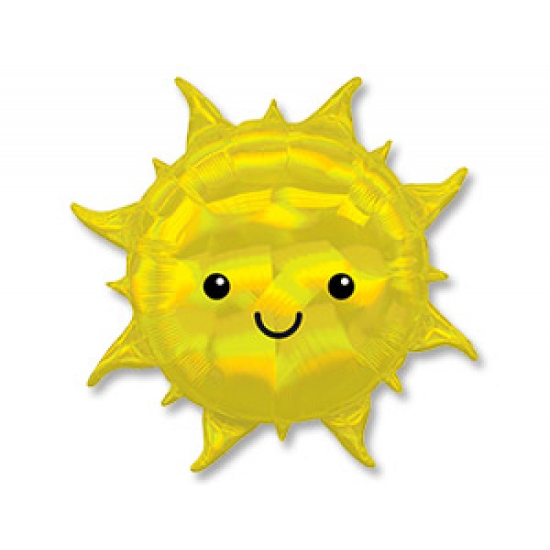 Фигура Солнце переливы перламутр 68см шар фольга