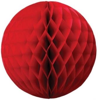 Бумажный шар - сота Красный 12