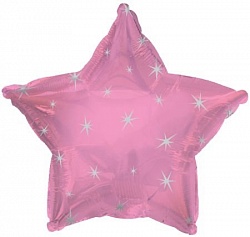 Звезда Pink Искры 18"/45 см шар фольга CTI