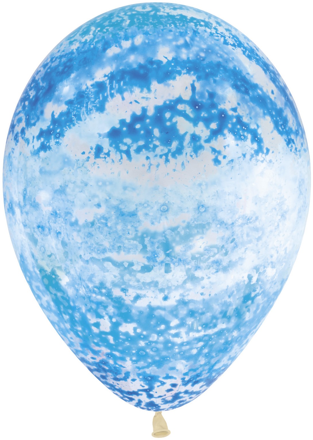 Воздушные шары с гелием и обработкой Граффити, Небесная лазурь, Прозрачный 12"/30 см