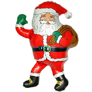 Фигура Санта Клаус 81х68см шар фольга