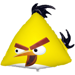 Фигура Angry Birds Желтая 56х63 см шар фольга