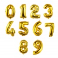 Шары-цифры Золото Gold с гелием фольга