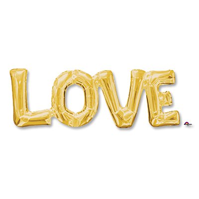 Фигура LOVE золото 63х22см шар фольга надутая воздухом