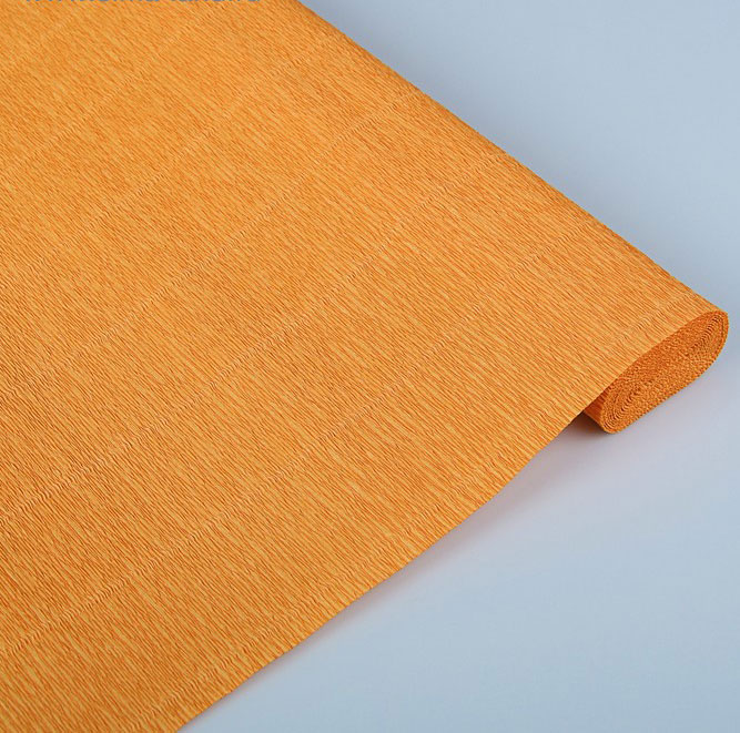 Бумага креповая (гофрированная) Темно-оранжевая 0,5х2,5м