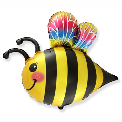 Шар фольга Фигура Пчела весёлая 79х83см с гелием