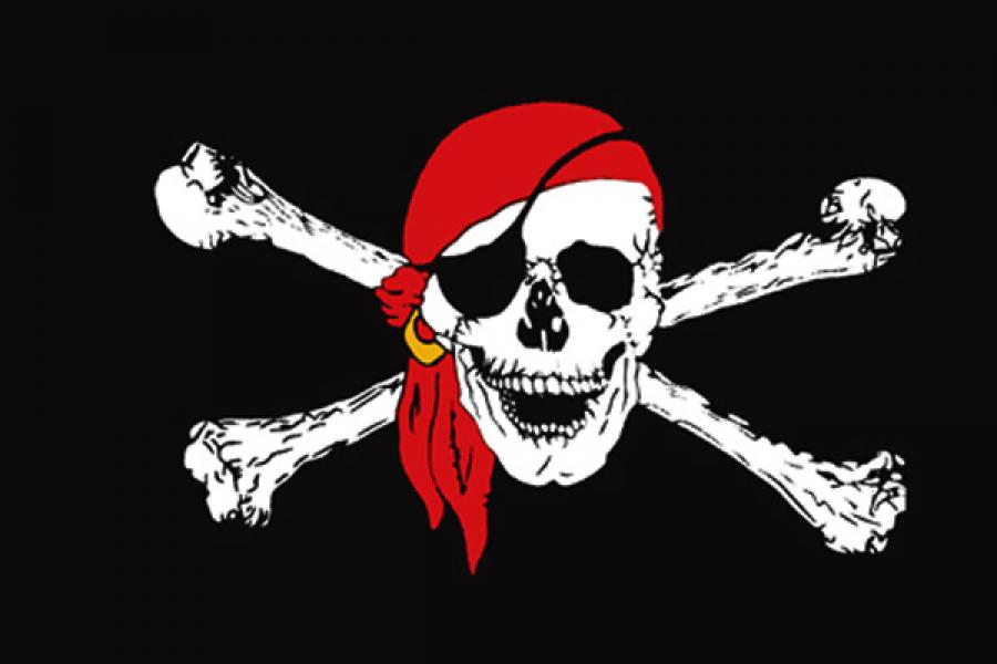 Флаг Пиратский развлекательный 29х21см