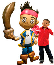 Ходячая фигура Джейк пират 190х101 см шар фольга с гелием