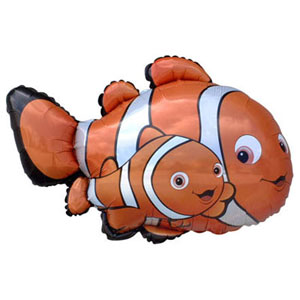Фигура Рыбы-клоуны 70х93см шар фольга