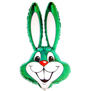 Фигура Кролик зеленый 90х58см шар фольга